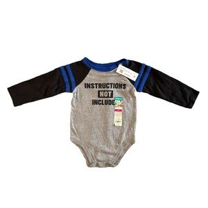 Garanimals Bodysuit NWT Long Sleeve "INSTRUCTIONS NOT INCLUDED" 18 months Grey